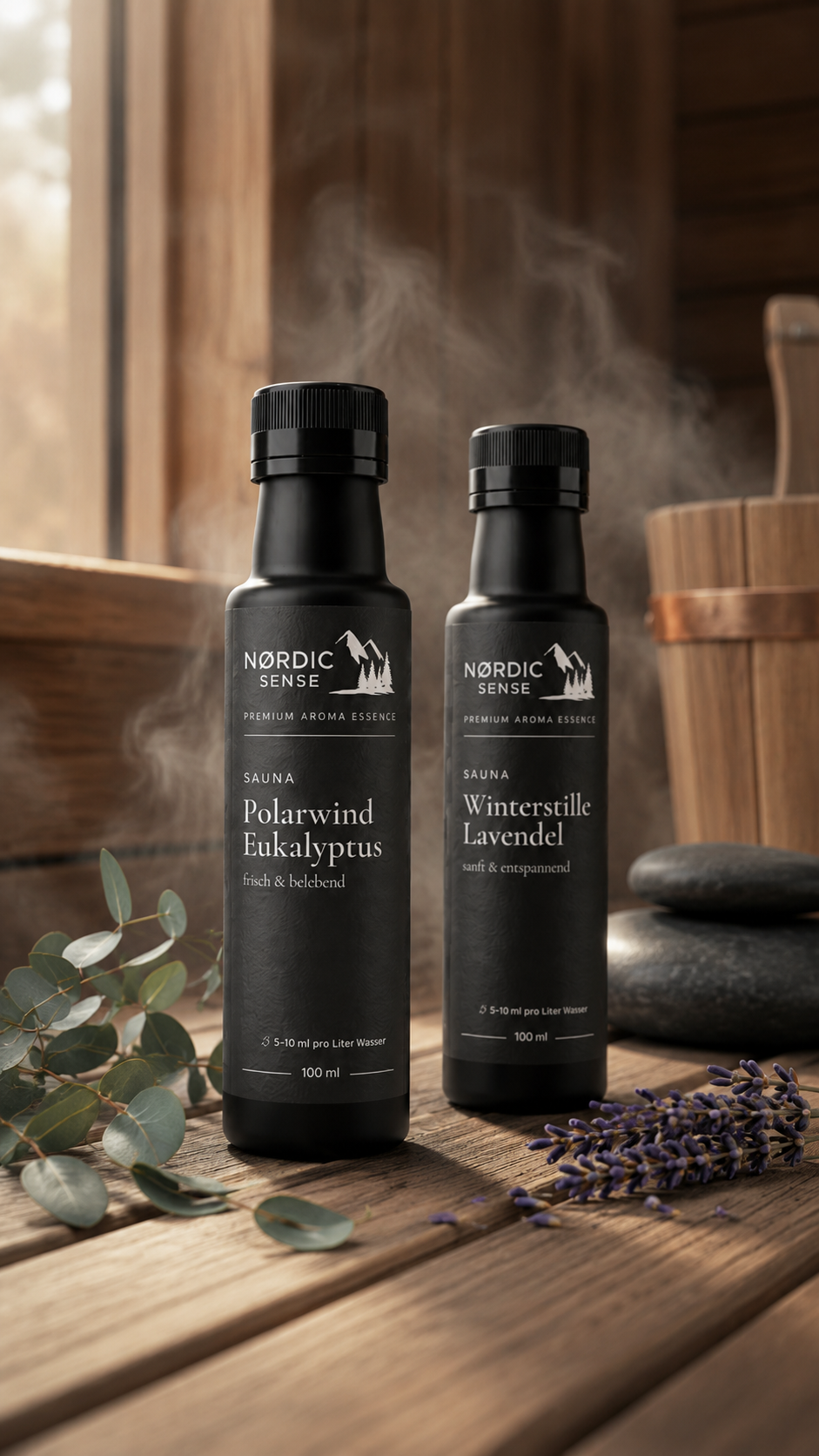 Sauna 2er-Set Eukalyptus und Lavendel