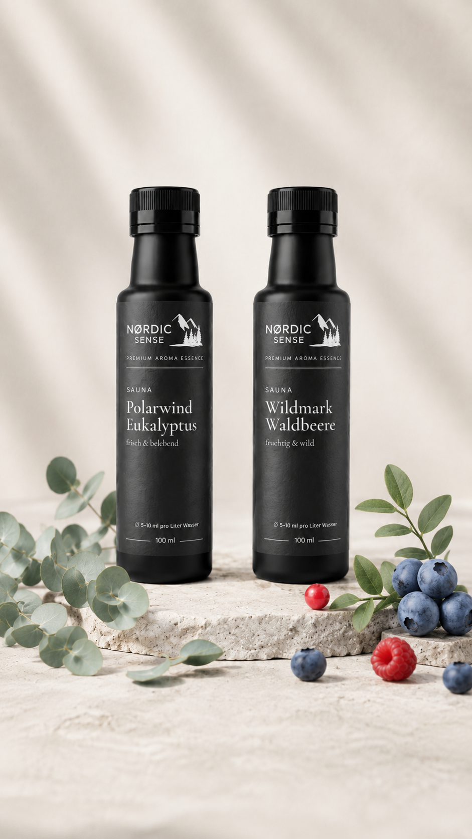 Sauna 2er-Set Eukalyptus und Waldbeere