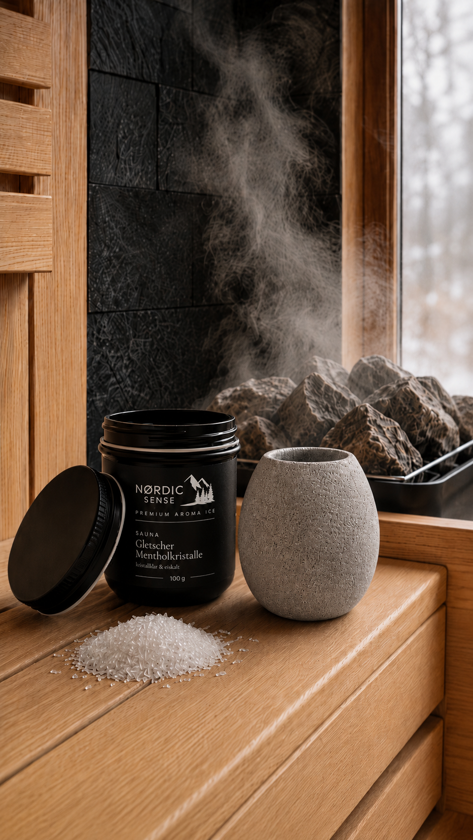 Sauna Set Mentholkristalle und Sauna-Ei